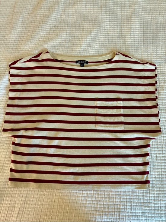 J. Crew Tops - J.Crew Red-Striped Sailor Shirt